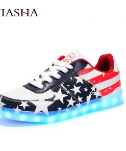 2016 Led shoes for adults 35-44 women casual shoes light plus size Luminous canvas shoes
