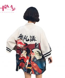2017 Harajuku Fashion Women Blouses Summer Vintage Kimono Kawaii Cardigan Thin Sun Protection Shirts Cover Up Sunscreen Blouse