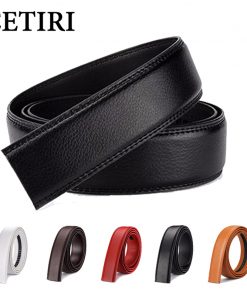 6 Color No Buckle Designer Mens Belts Body 3.5cm Wide Cowskin Genuine Leather High Quality Men Automatic Belt Body Kemer White