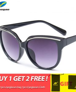 DIGUYAO oculos de sol feminino Women Brand fashion sunglass Cat Eye Frame Mirror Sun Glasses Flat men Sunglasses