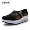 Women casual shoes 2017 spring summer breathable lace canvas shoes women platform slip-on solid wedges shoes