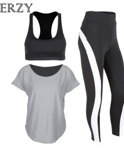 Black Women Yoga Set Workout Sportswear High Elasticity Gym Running Fitness Breathable Yoga Bra&Sport Leggings Outdoor