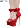 Women Heels Shoes Sexy Peep Toe Platform Sandals Women Fashion Butterfly High Heels 16cm Ladies Gladiator Stiletto Platform Shoe