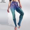 Hot Sexy! Mermaid Style Women Leggings Print Gradient Blue Casual Sea Beach Pants Raise Buttock Elastic Slim Fitness Leggings