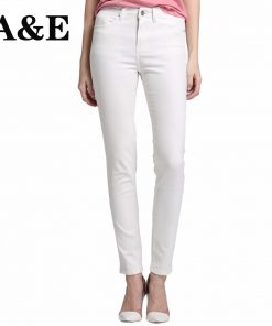 Alice & Elmer Skinny Jeans Woman Jeans For Girls Jeans Women High Waist Stretch Jeans Female Pants Shortened White