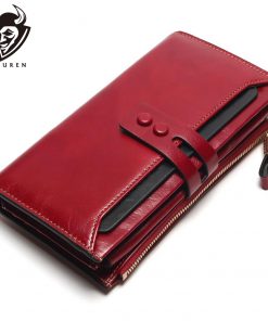 Tauren 2019 New Women Wallets Genuine Leather High Quality Long Design Clutch Cowhide Wallet High Quality Fashion Female Purse