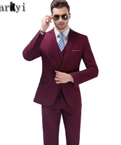 MarKyi 2017 Famous Brand Mens Suits Wedding Groom Plus Size 5XL 3 Pieces(Jacket+Vest+Pant) Slim Fit Casual Tuxedo Suit Male