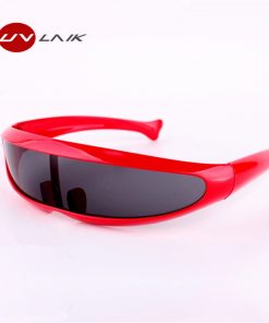 UVLAIK XMen Personality Sunglasses Laser Glasses Men Women Sunglass Robots Silver Lens Sun Glasses Men's Driving Goggles Glasses