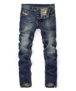Top Quality Hot Sale Fashion Brand Men Jeans Straight Dark Blue Color Printed Jeans Men Ripped Jeans,High Quality Jeans
