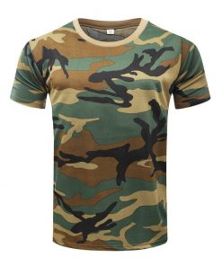 Men's T-shirt Military Camouflage Casual Tactical Combat O-Neck T Shirt Men Quick Dry Short Sleeve Camo Clothing Tee Tops