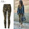 2019 Summer Pencil Plus Size Cargo Jeans Woman High Waist Camouflage Army Pants For Women Joggers Women Trousers Pantalon Femme