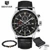 BENYAR Fashion Casual Mens Watches Luxury Brand Leather Business Quartz Watch Men Waterproof Wristwatch Relogio Masculino